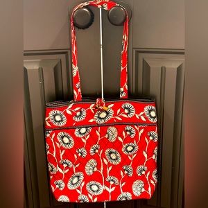 Vera Bradley Deco Daisy-Bright Red Quilted Bag